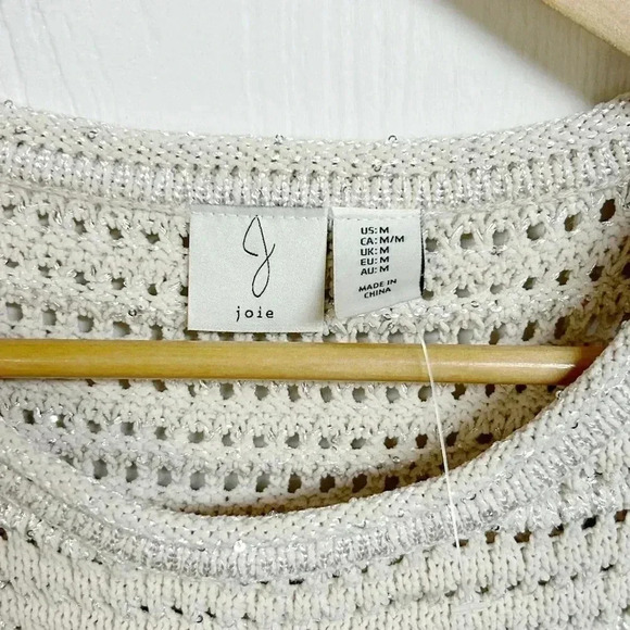 Joie Chunky Crochet Knit Sleeveless Sweater Size M NWOT - Picture 6 of 7